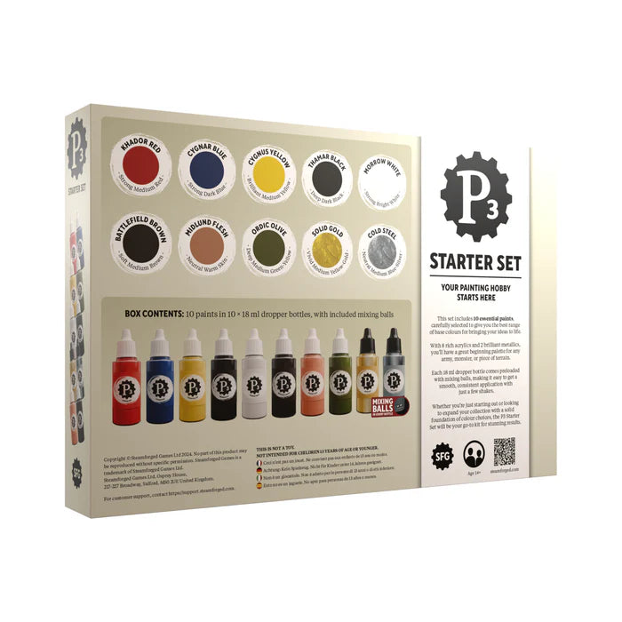 P3 Paints: Starter Set Dropper Bottle (10 paints) - Preorder