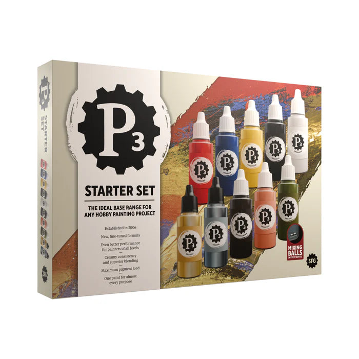 P3 Paints: Starter Set Dropper Bottle (10 paints) - Preorder